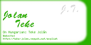 jolan teke business card